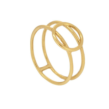Anel Duplo Círculo
