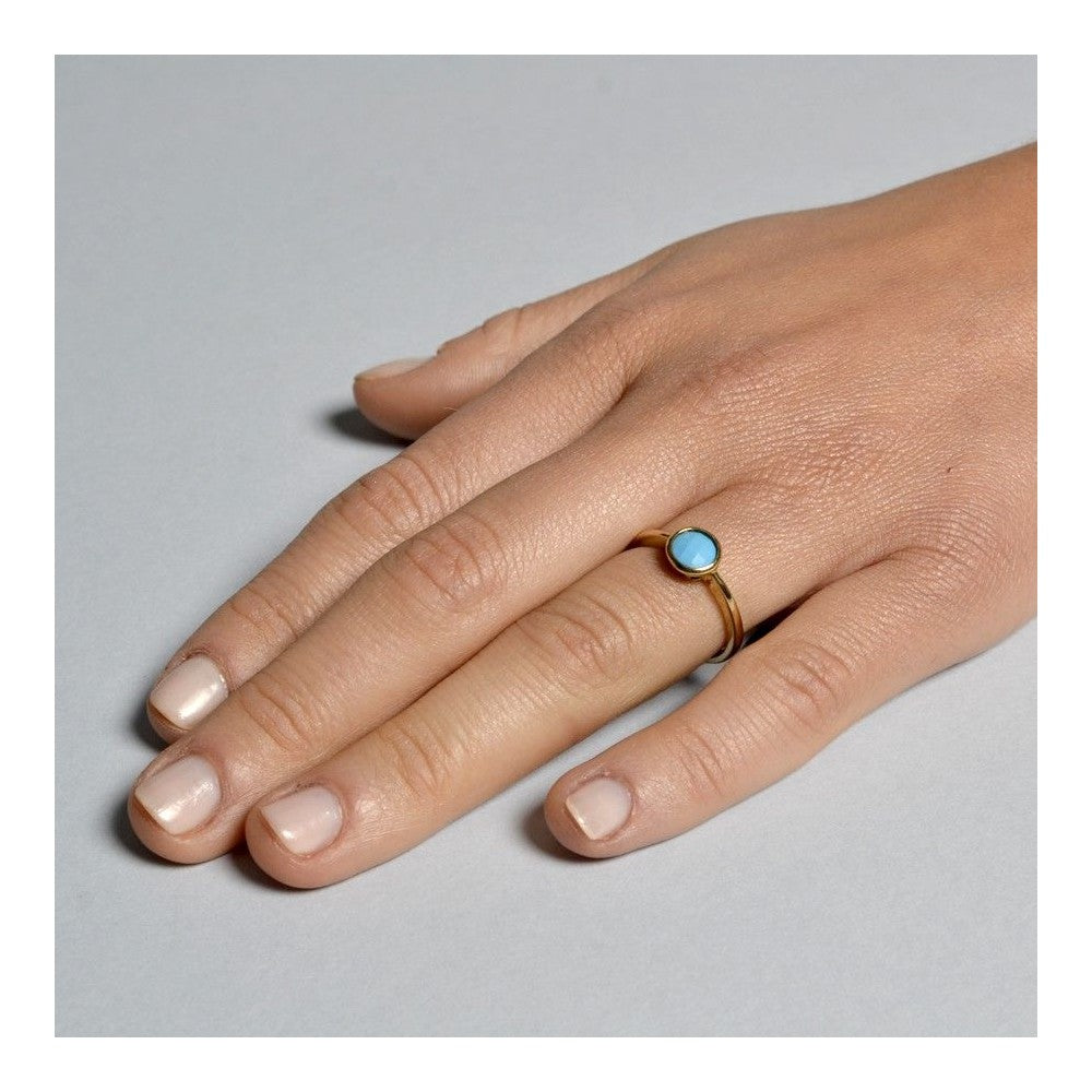 Anel com cristal facetado de 6mm