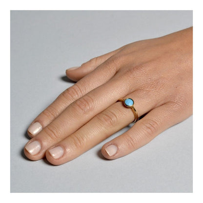 Anel com cristal facetado de 6mm