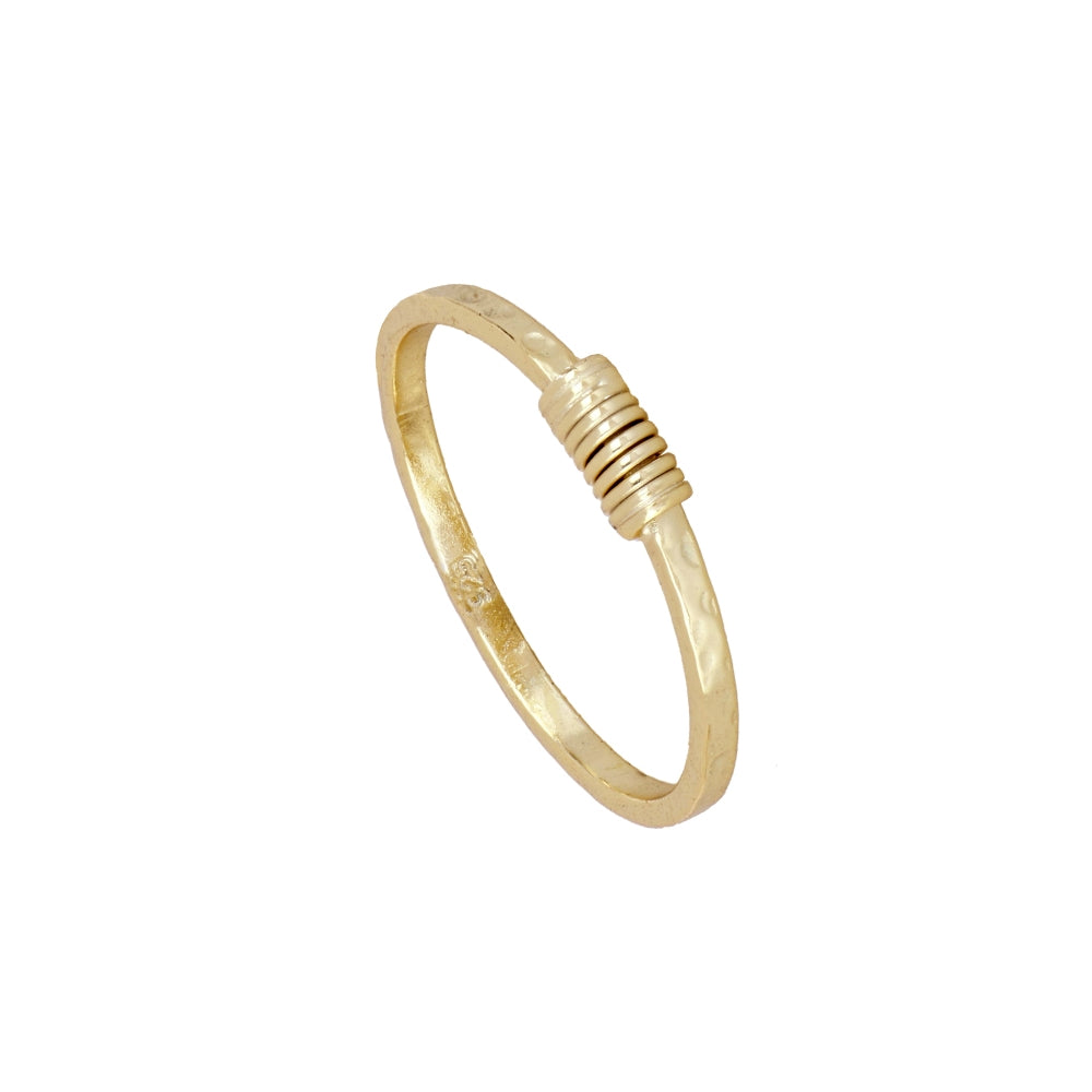 Anel Texturizado Banhado a ouro
