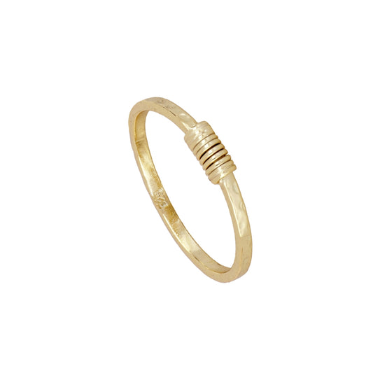 Anel Texturizado Banhado a ouro