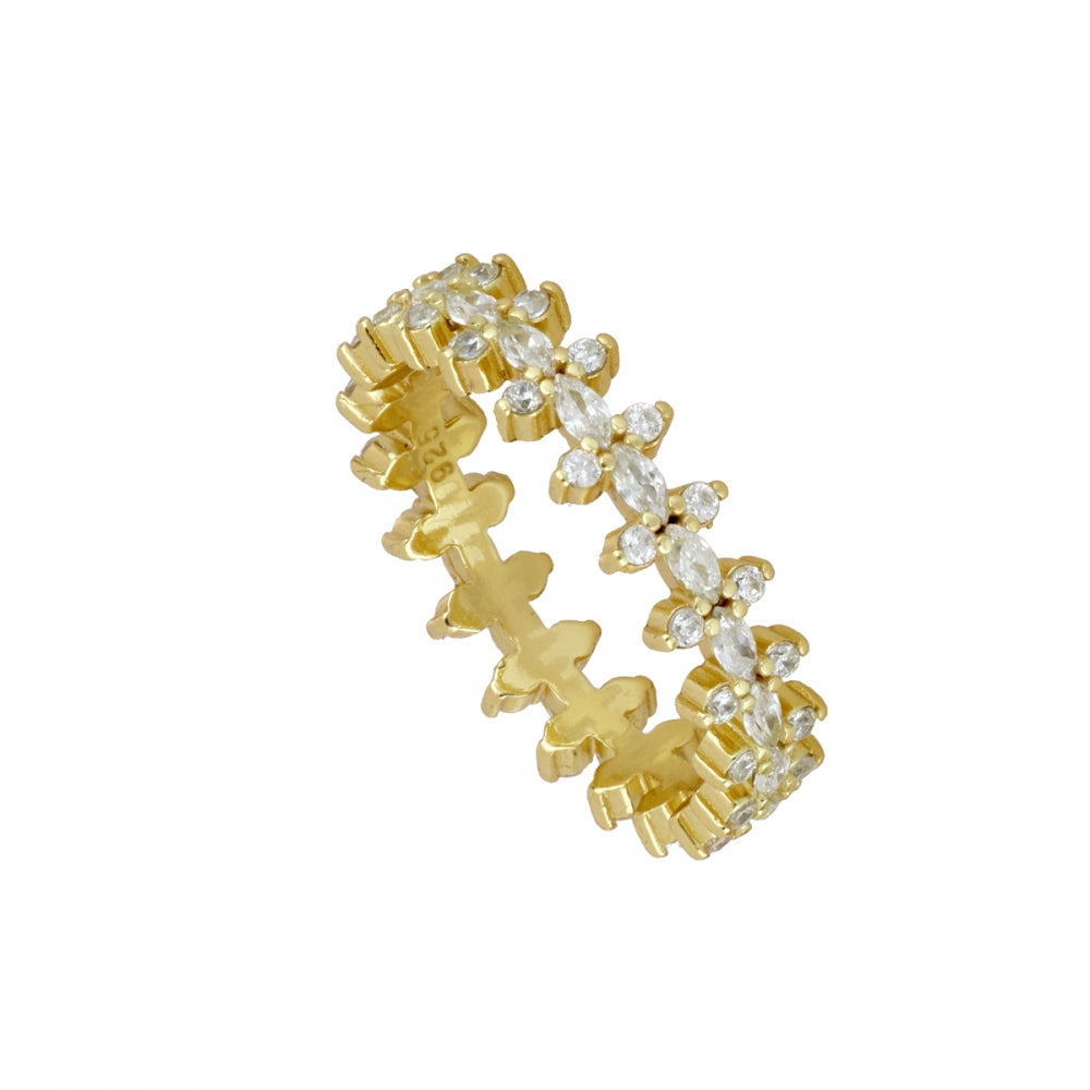 Anel Zircônias Brancas