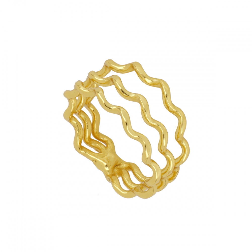 Anel 3 Ondas Elegantes