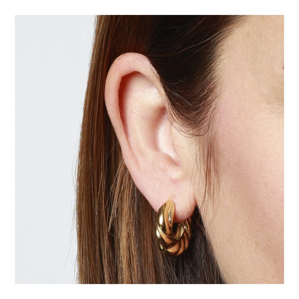 Brinco Trançado em Aço