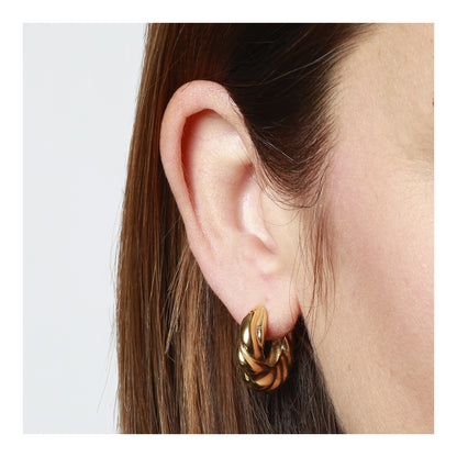 Brinco Trançado em Aço