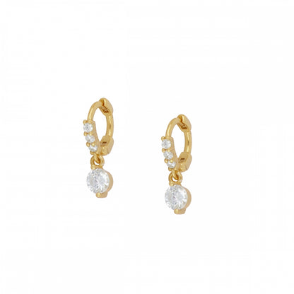 Brincos de Prata 925 Banhados a Ouro com Zircônias – Elegância e Delicadeza