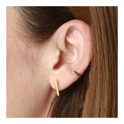 Brincos Triangulares em Prata  e Banhada a Ouro