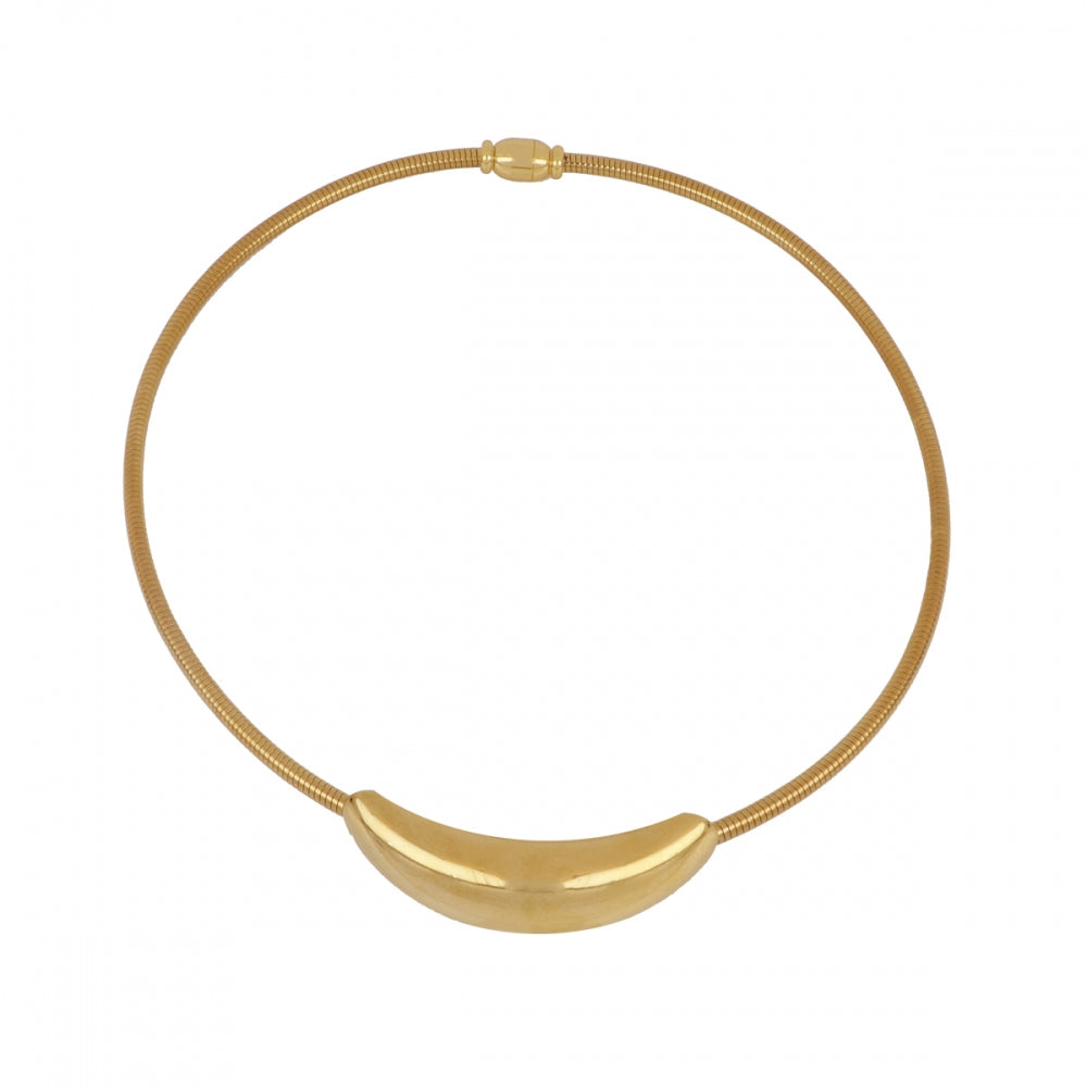 Colar Ômega em Aço Dourado