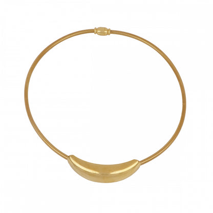 Colar Ômega em Aço Dourado