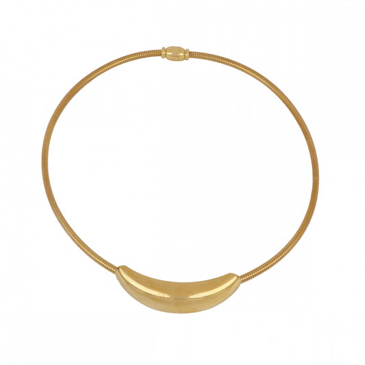 Colar Ômega em Aço Dourado