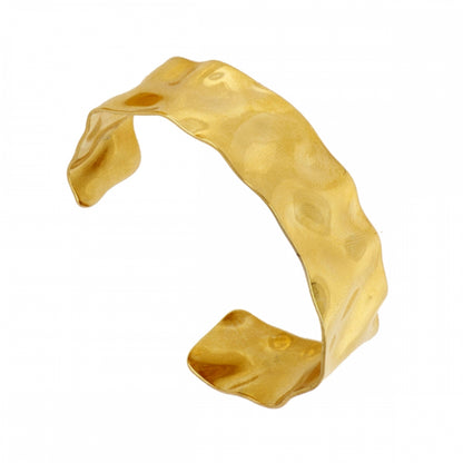 Bracelete em aço dourado