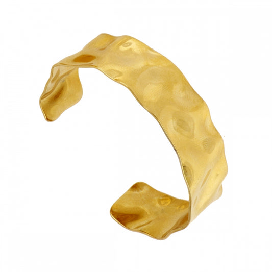 Bracelete em aço dourado