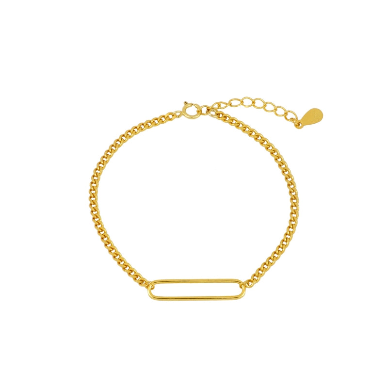 Pulseira Minimalista Detalhe Retangular