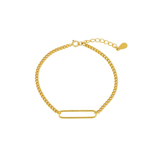 Pulseira Minimalista Detalhe Retangular